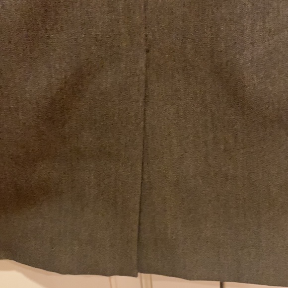 CERRUTI 1881 VINTAGE LUXURY WOOL BROWN SKIRT WITH CENTER BACK SLIT - Picture 3 of 8